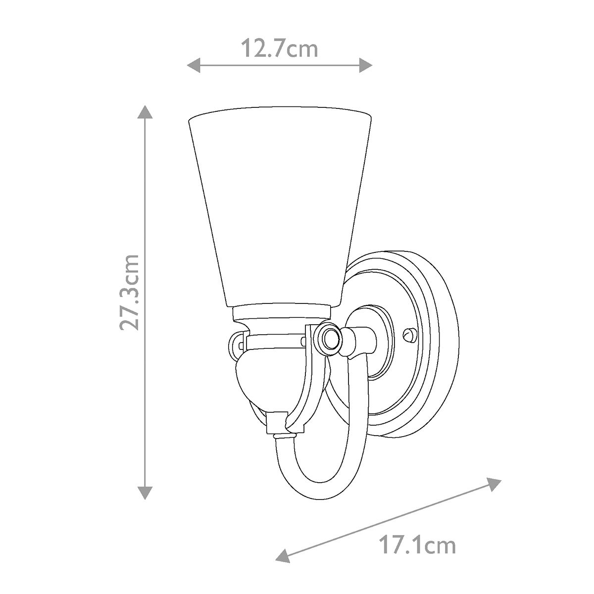 Mayflower 1 Light Wall Light Olde Bronze - HK-MAYFLOWER1