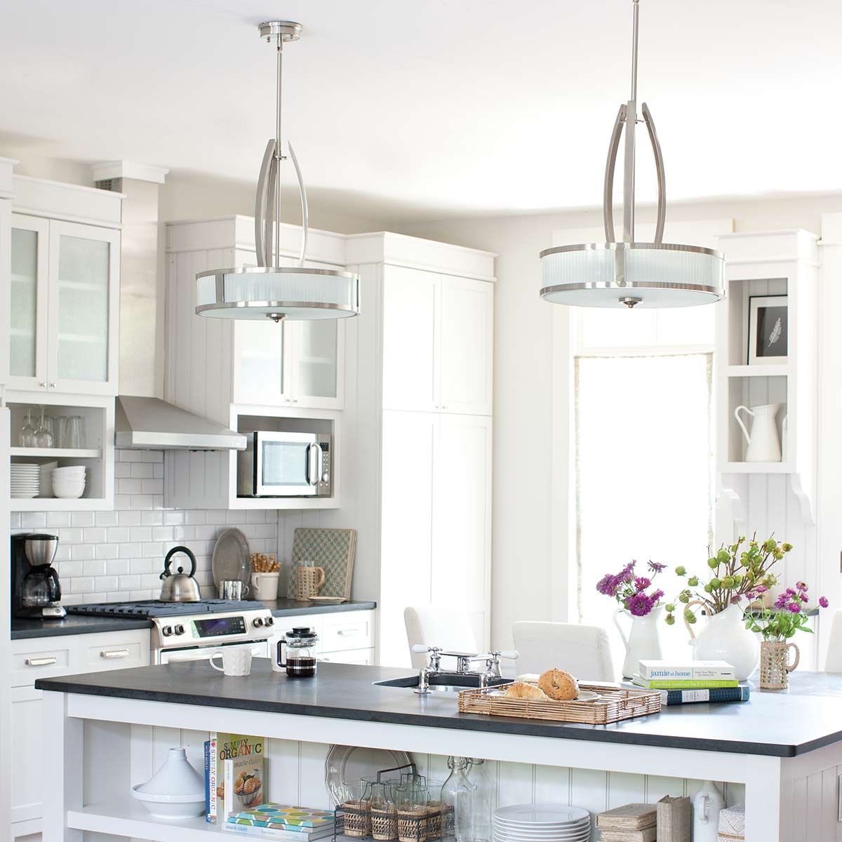 Meridian 3 Light Pendant Brushed Nickel - HK-MERIDIAN-P