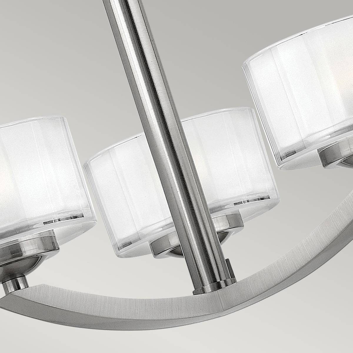 Meridian 3 Light Semi Flush Mount Light Brushed Nickel - HK-MERIDIAN-SF