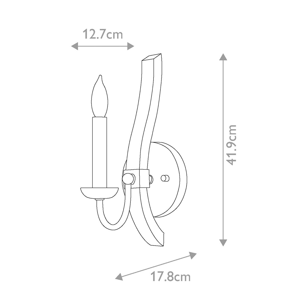 Middlefield Wall Light Iron Rust - HK-MIDDLEFIELD1