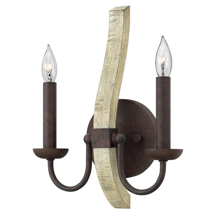 Middlefield 2 Light Wall Light Iron Rust - HK-MIDDLEFIELD2