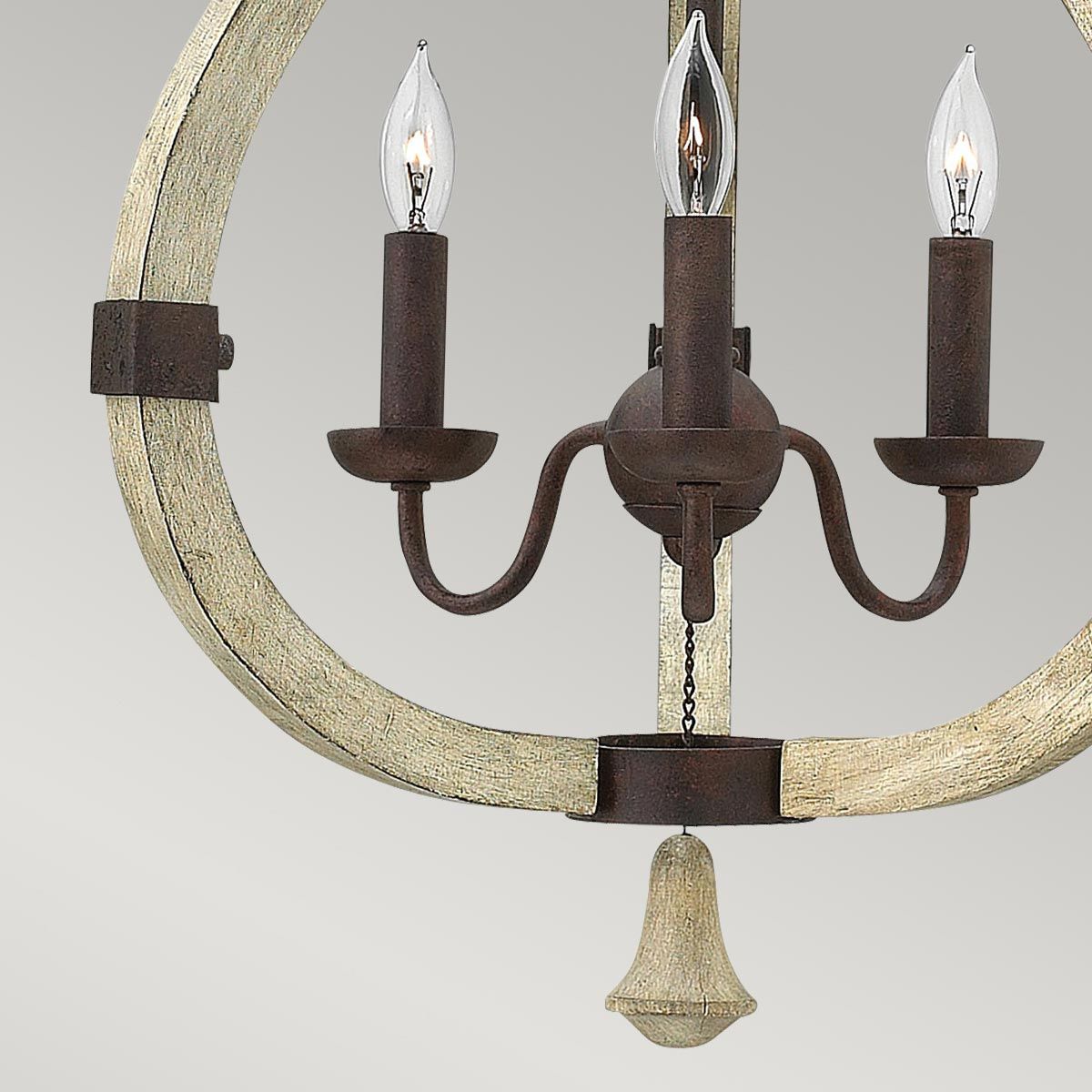 Middlefield 3 Light Chandelier Iron Rust - HK-MIDDLEFIELD3