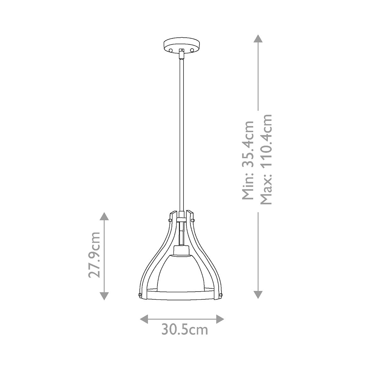 Middlefield Pendant Light Iron Rust - HK-MIDDLEFIELDP1