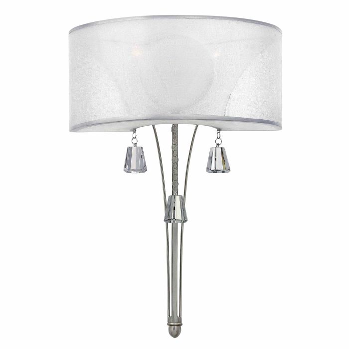 Mime 2 Light Wall Light Brushed Nickel - HK-MIME2