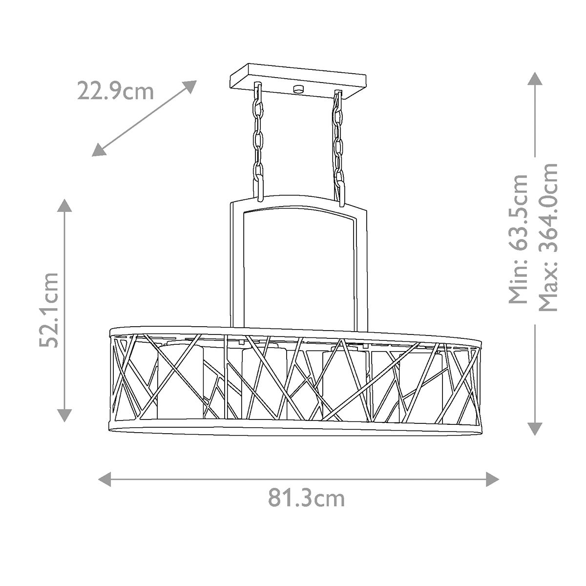 Nest 4 Light Island Pendant Silver Leaf - HK-NEST4-ISLE-SL
