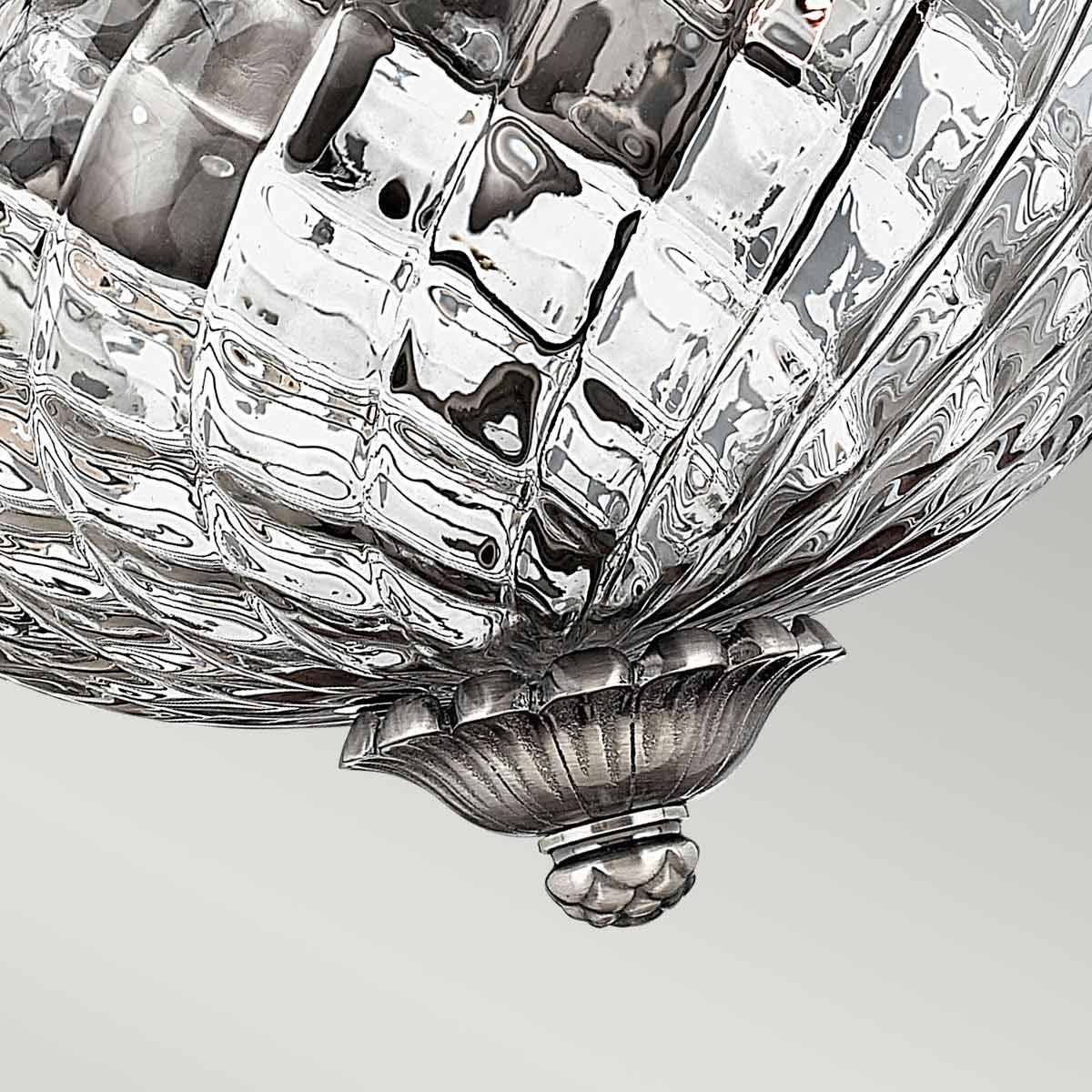 Plantation 2 Light Small Flush Mount Light Polished Antique Nickel - HK-PLANT-F-S-PL