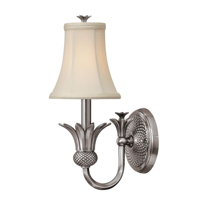 Plantation 1 Light Wall Light Polished Antique Nickel - HK-PLANT1-PL