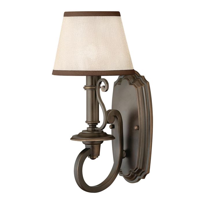 Plymouth 1 Light Wall Light Olde Bronze - HK-PLYMOUTH1