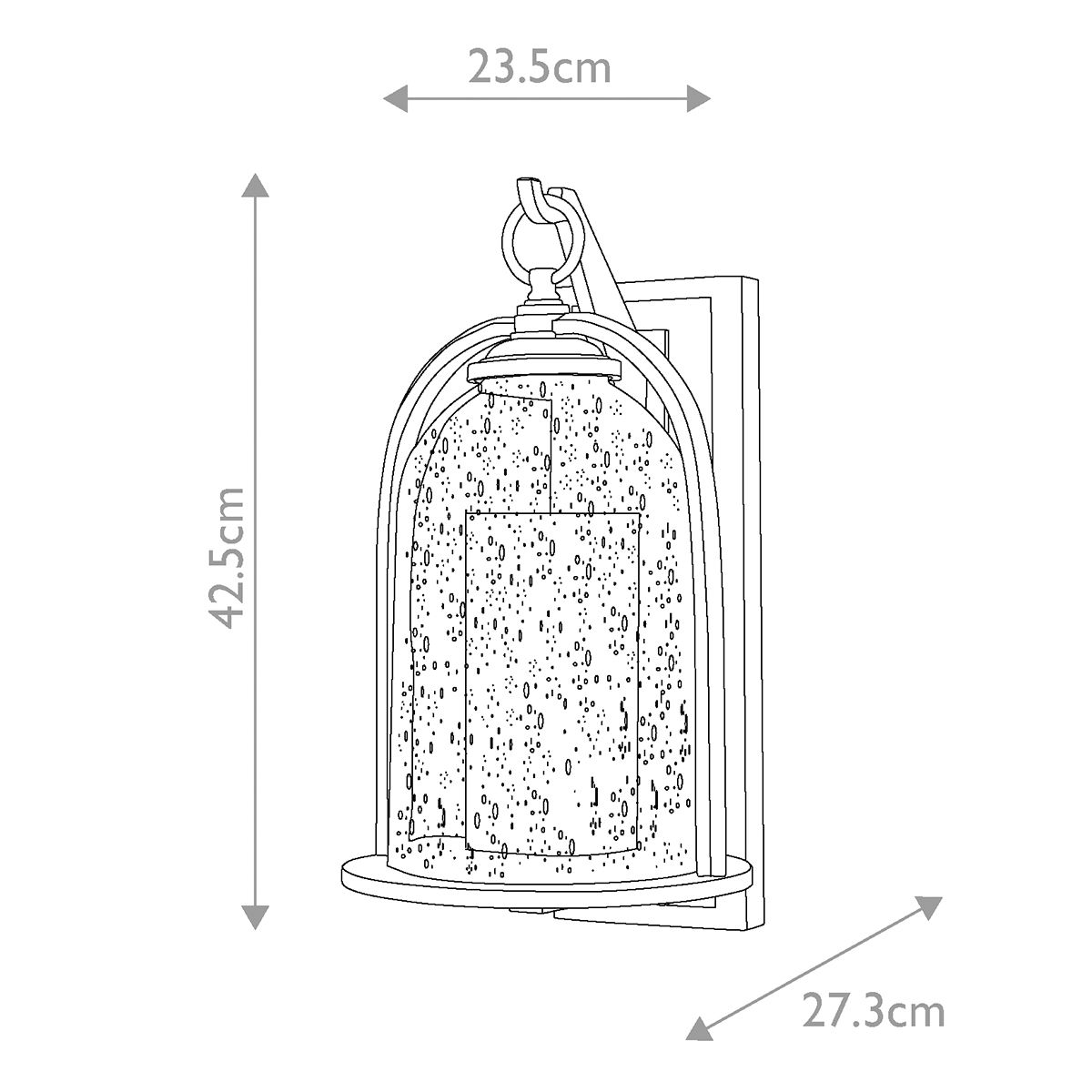 Quincy Light Medium Wall Lantern Oil Rubbed Bronze - HK-QUINCY-M