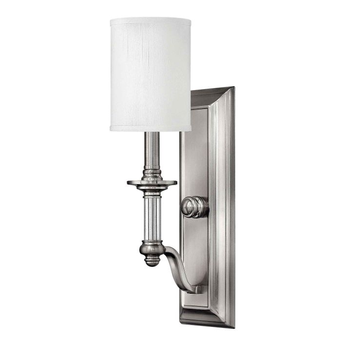 Sussex 1 Light Wall Light Brushed Nickel - HK-SUSSEX1