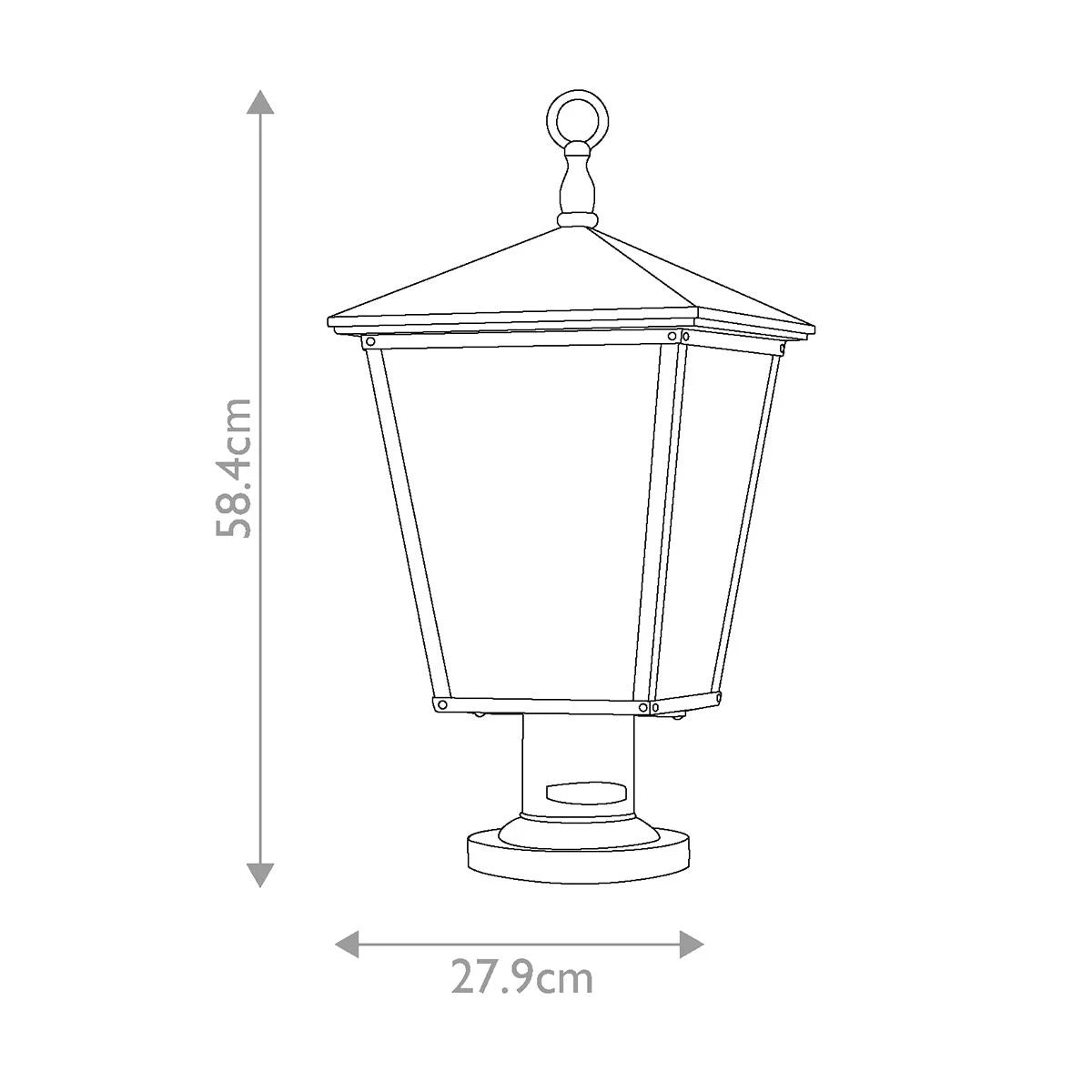 Trellis 3 Light Large Pedestal Regency Bronze - HK-TRELLIS3-L