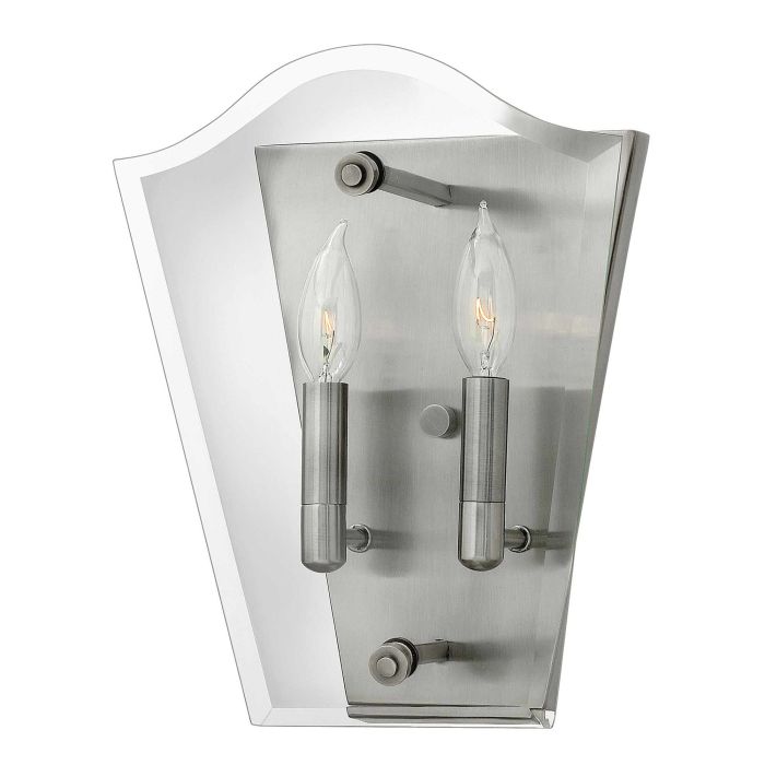 Wingate 2 Light Wall Light Polished Antique Nickel - HK-WINGATE2