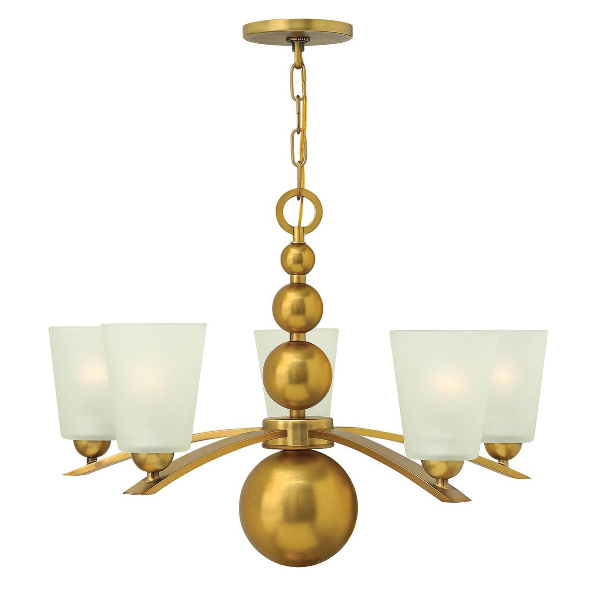 Zelda 5 Light Chandelier Vintage Brass - HK-ZELDA5-VS