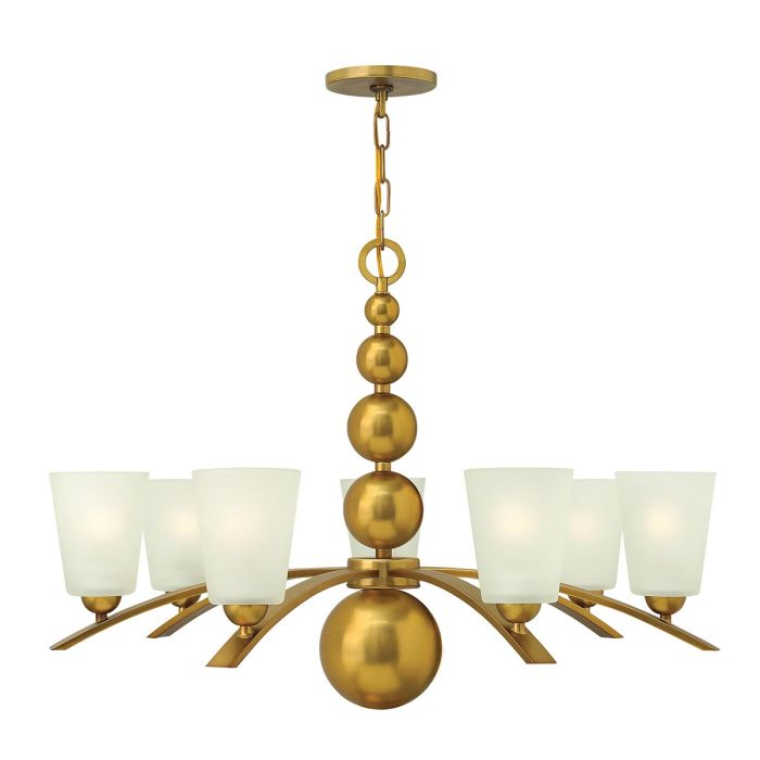 Zelda 7 Light Chandelier Vintage Brass - HK-ZELDA7-VS