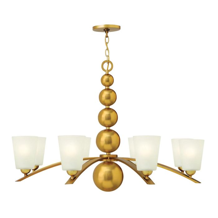 Zelda 8 Light Chandelier Vintage Brass - HK-ZELDA8-VS