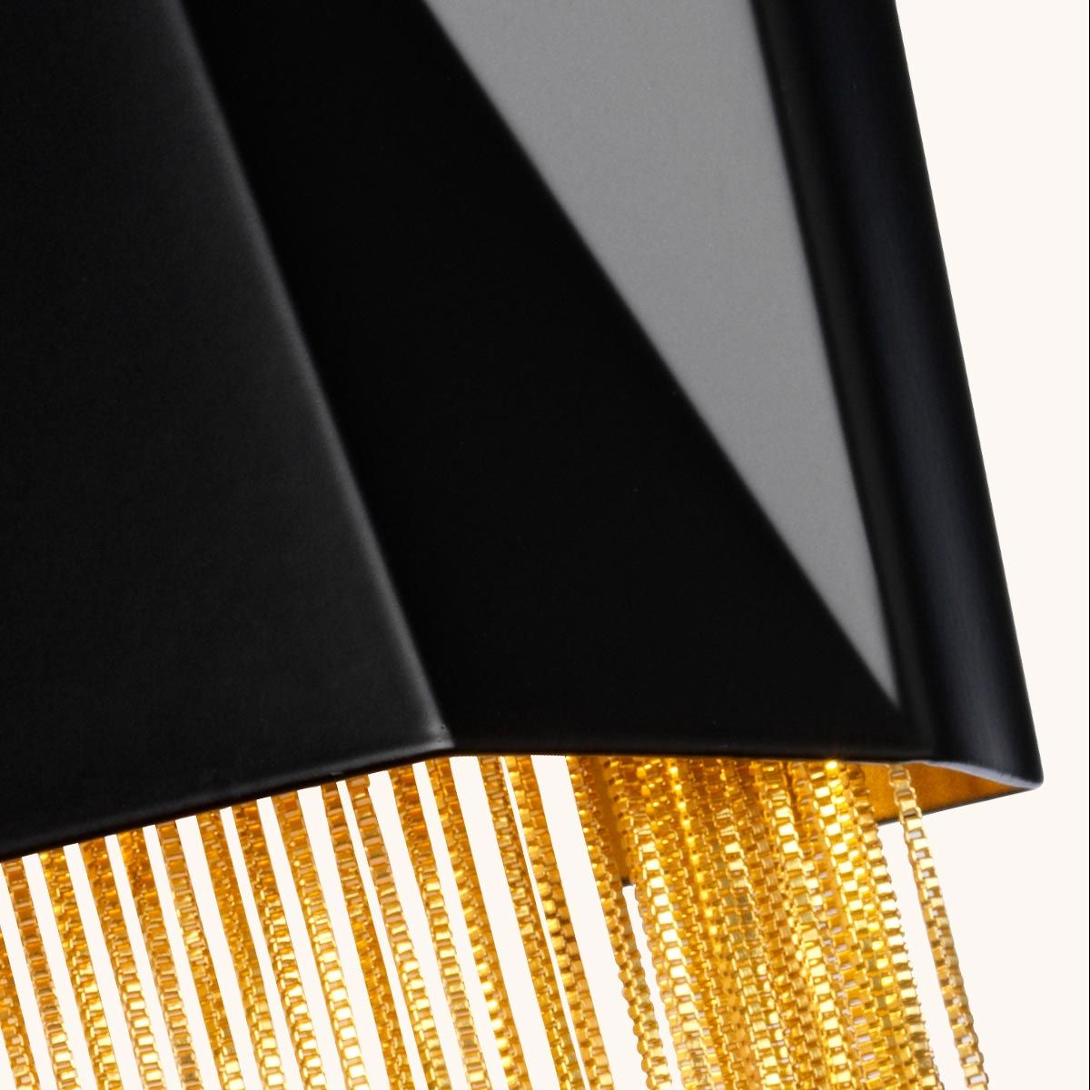 Zuma 3 Light Wall Light Satin Black & Gold - HK-ZUMA-3W-SBG