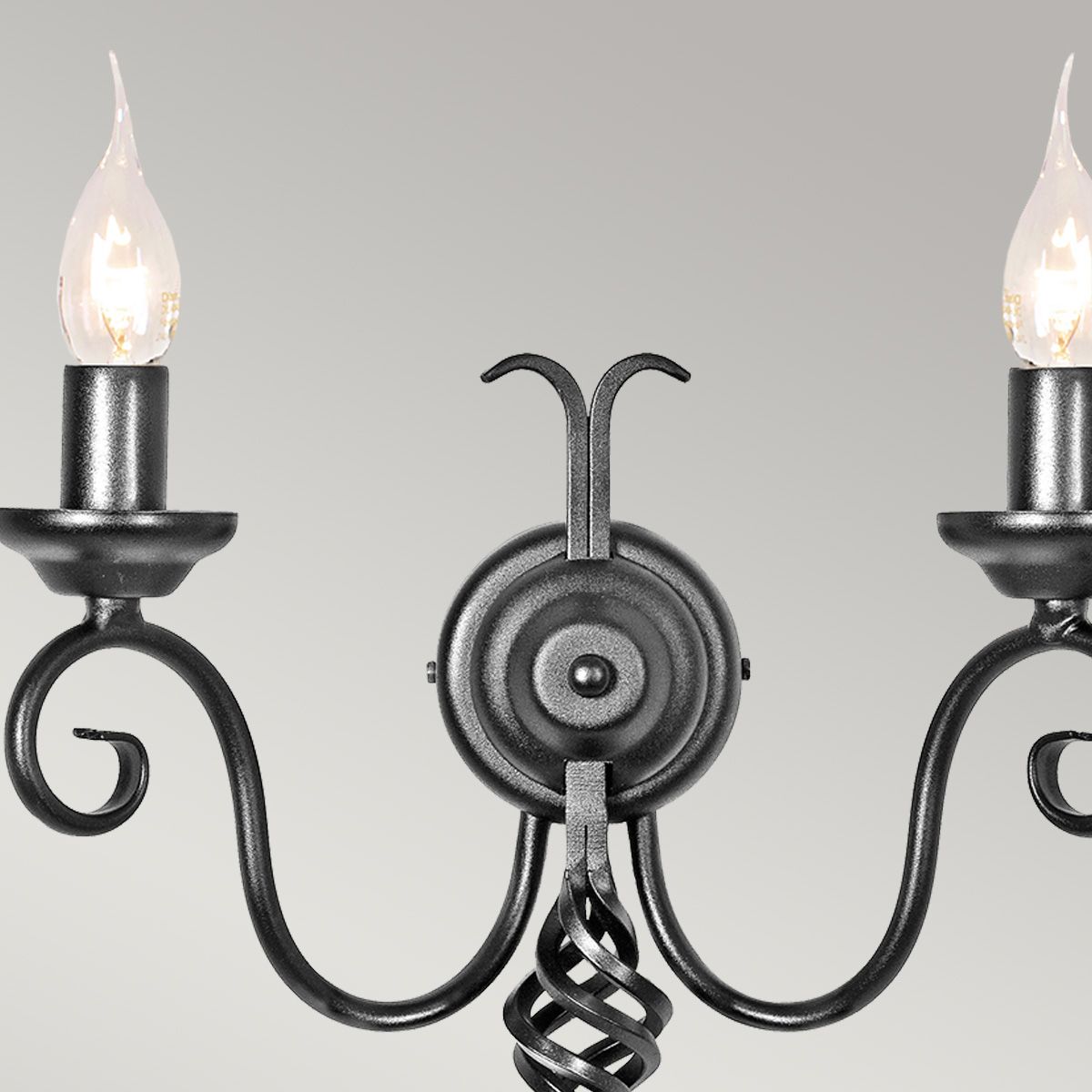 Harlech 2 Light Wall Light Black - HR2A-BLACK