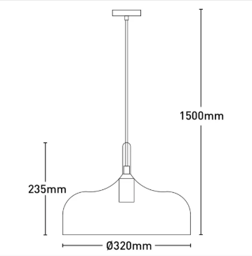 Olena Pendant Light Black - MPLS004BLK