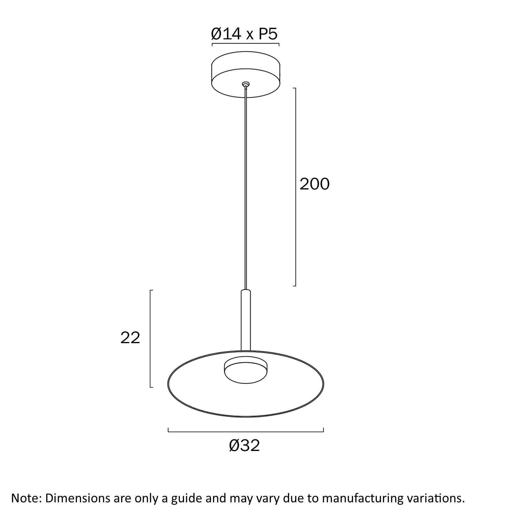 Benito Small LED Pendant Light 8W 3CCT White - BENITO PE32-WH