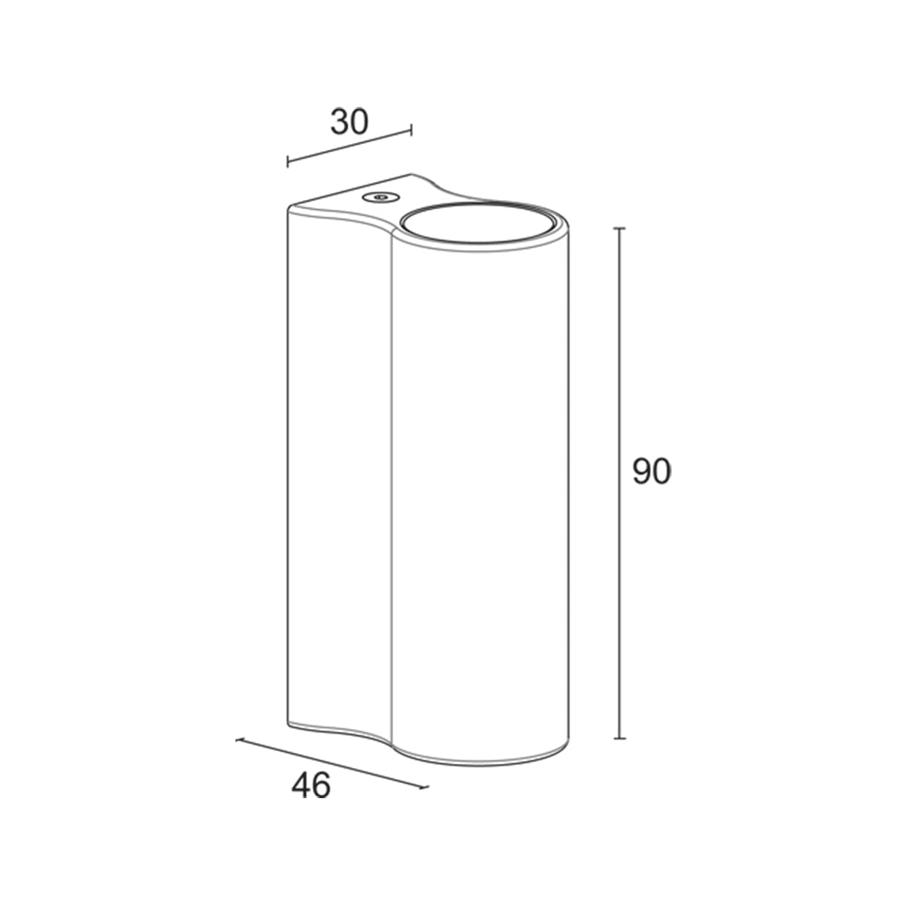 Buy Up / Down Wall Lights Australia Intono 1.2 Up & Down Wall Light 24V 6W CRI80 Aluminium - NT1200