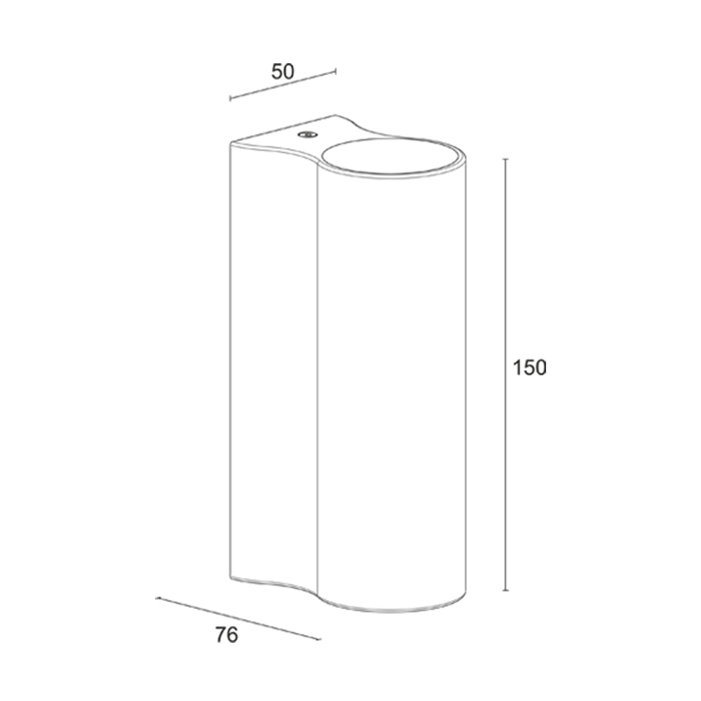 Buy Exterior Wall Lights Australia Intono 2.1 Exterior Wall Light 6W CRI80 Aluminium 3000K - NT2110