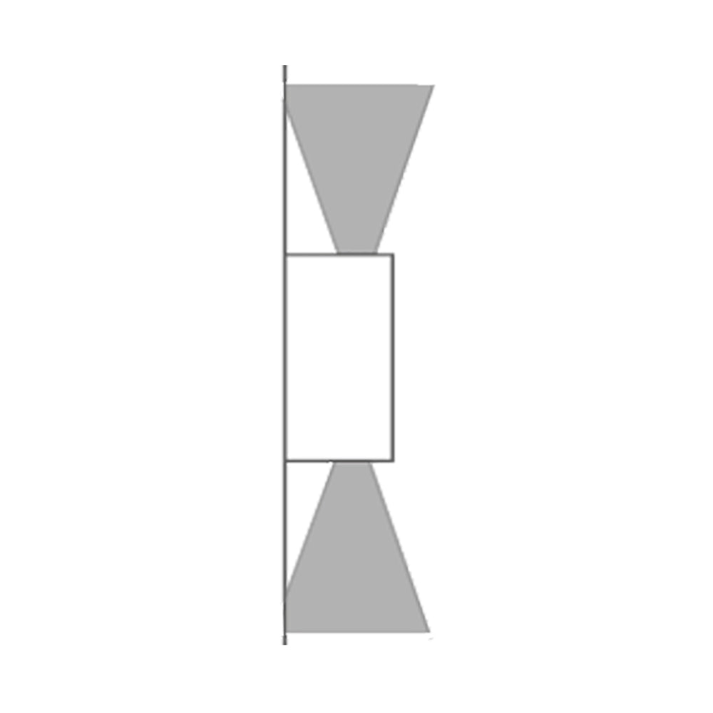Buy Up / Down Wall Lights Australia Intono 3.2 Up & Down Wall Light Honey 20W CRI80 On / Off Aluminium 4000K - NT3210