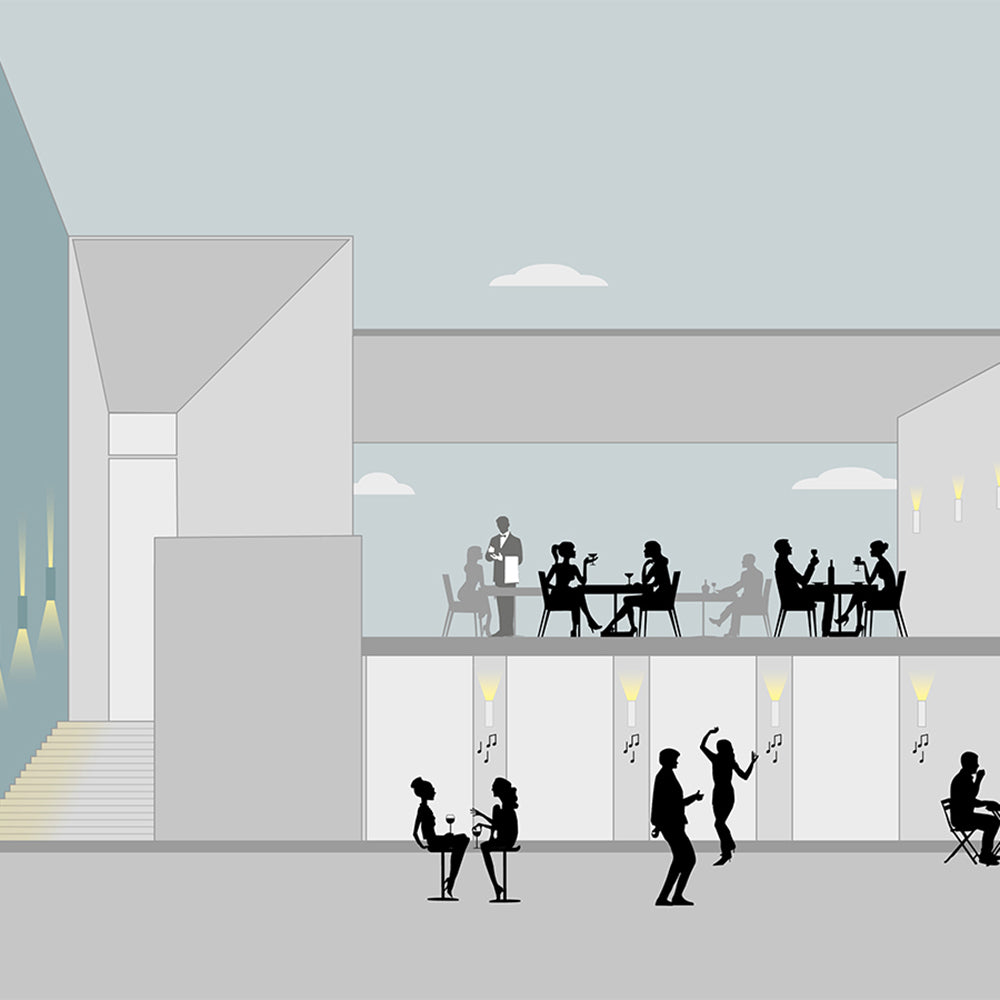 Buy Exterior Wall Lights Australia Intono 3.9 Exterior Wall Light With Speaker Honey 24V 9W CRI90 Aluminium 4000K - NT3900