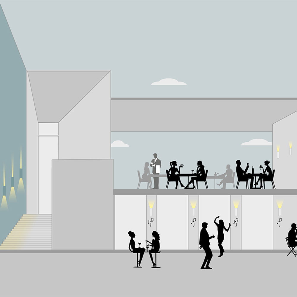 Buy Exterior Wall Lights Australia Intono 4.9 Exterior Wall Light With Speaker Honey 24V 17W CRI90 Aluminium 4000K - NT4900