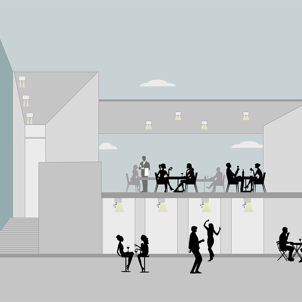 Buy Outdoor Close To Ceiling Lights Australia Intono C In 3.9 Close To Ceiling Light With Speaker 24V CRI80 Aluminium - NC3900