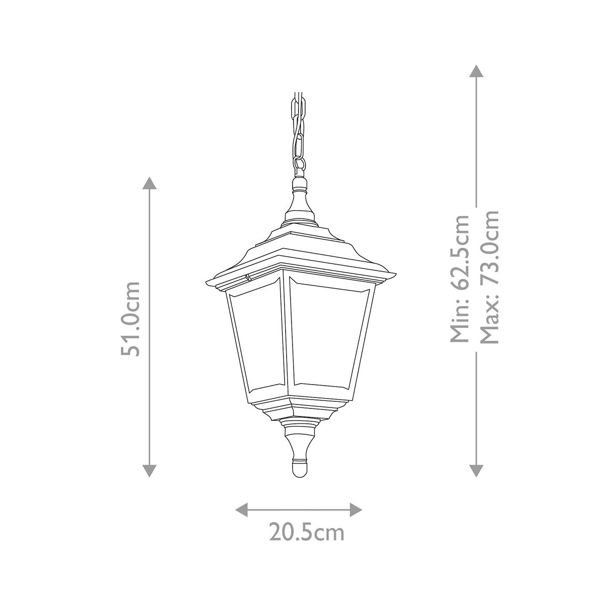 Kerry Light Chain Lantern Black - KERRY-CHAIN