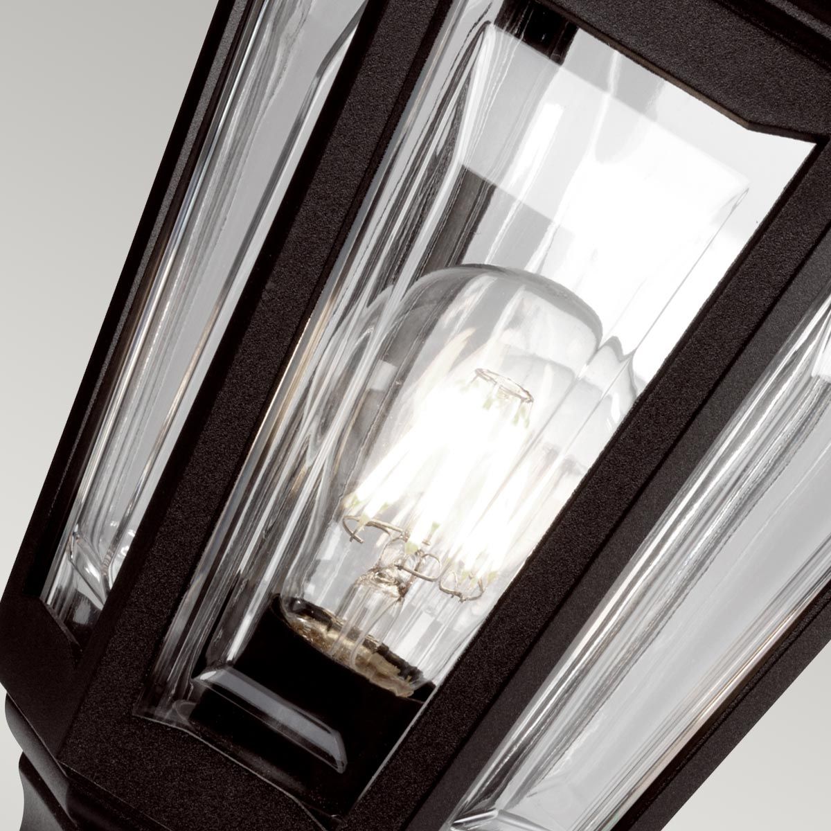 Kinsale Pedestal Lantern Black - KINSALE-PED-POR