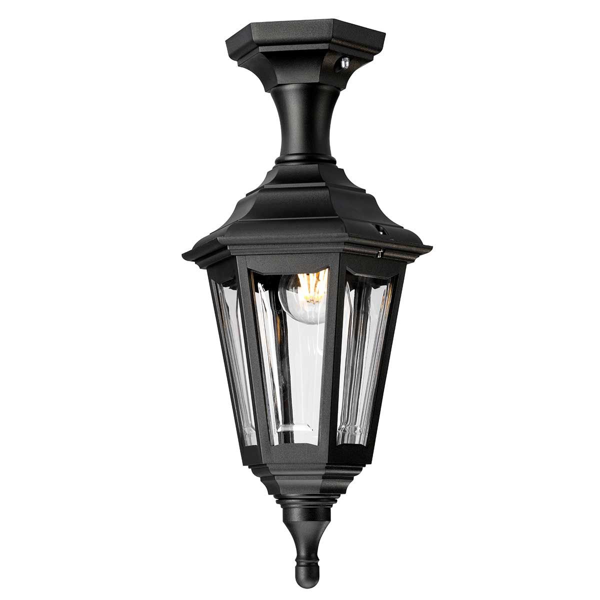 Kinsale Pedestal Lantern Black - KINSALE-PED-POR