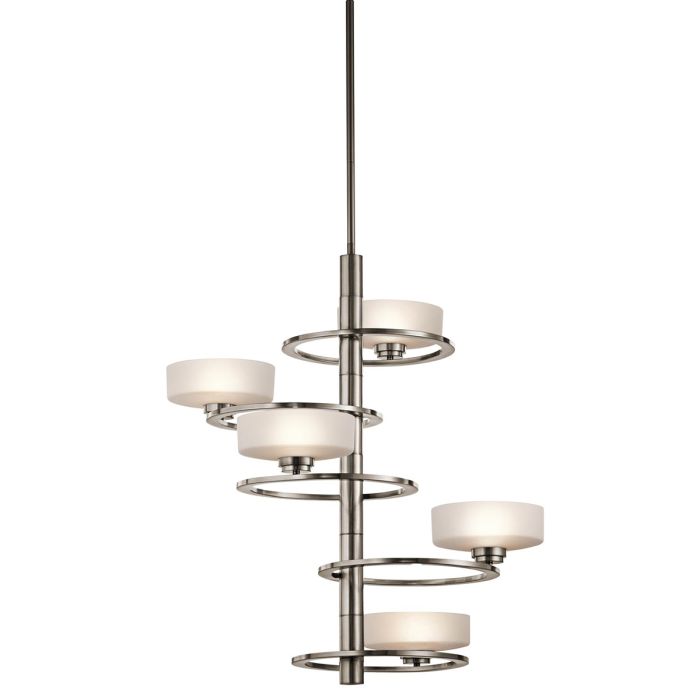 Aleeka 5 Light Tall Chandelier Classic Pewter - KL-ALEEKA5A