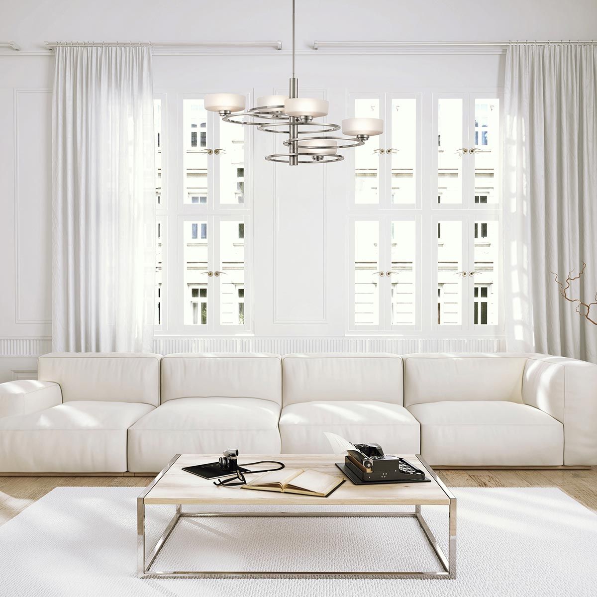 Aleeka 5 Light Chandelier Classic Pewter - KL-ALEEKA5B