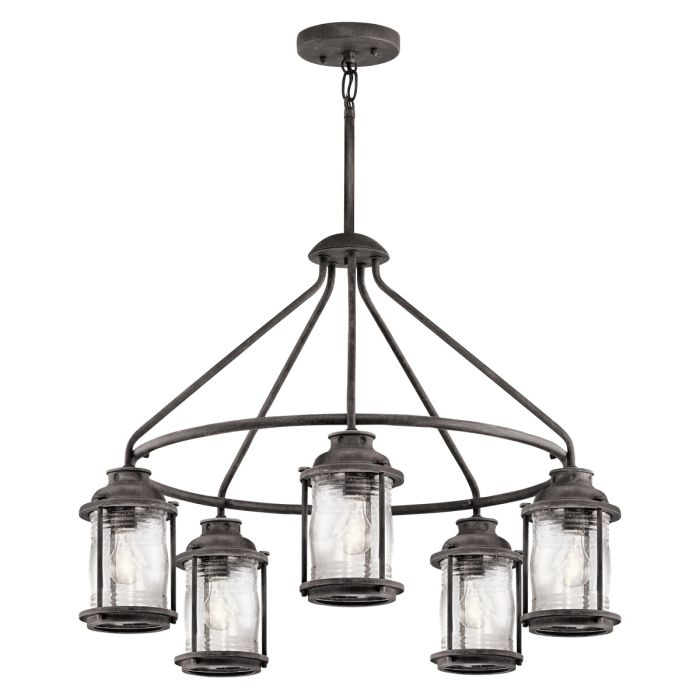 Ashland Bay 5 Light Chandelier Weathered Zinc - KL-ASHLANDBAY-5P