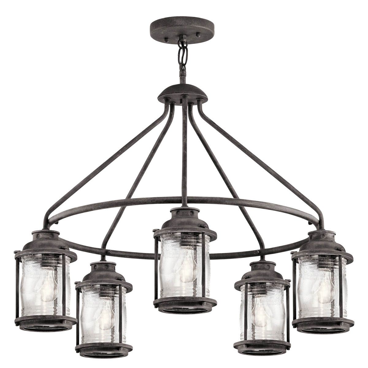 Ashland Bay 5 Light Chandelier Weathered Zinc - KL-ASHLANDBAY-5P