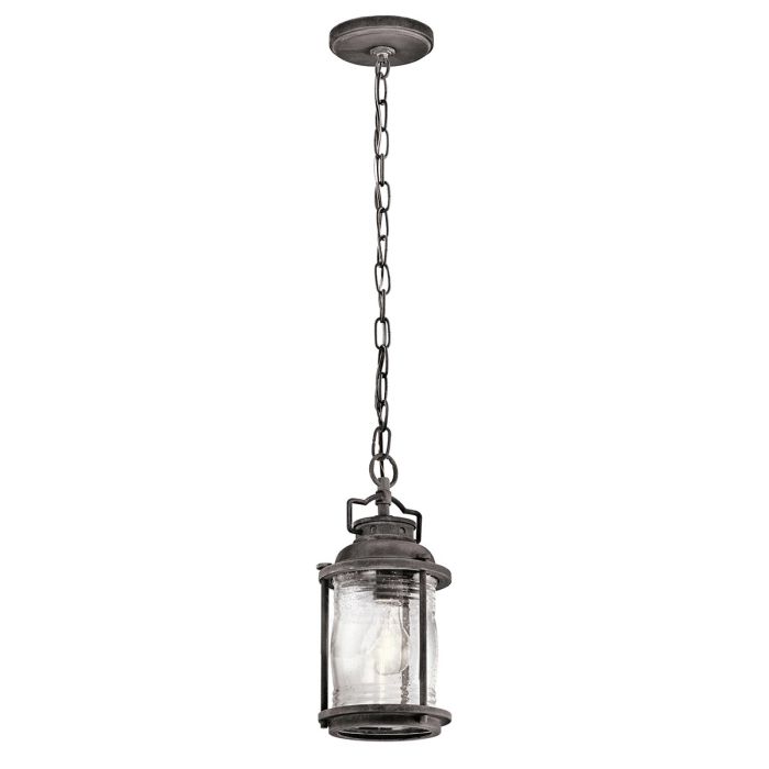 Ashland Bay Light Small Chain Lantern Weathered Zinc - KL-ASHLANDBAY8-S