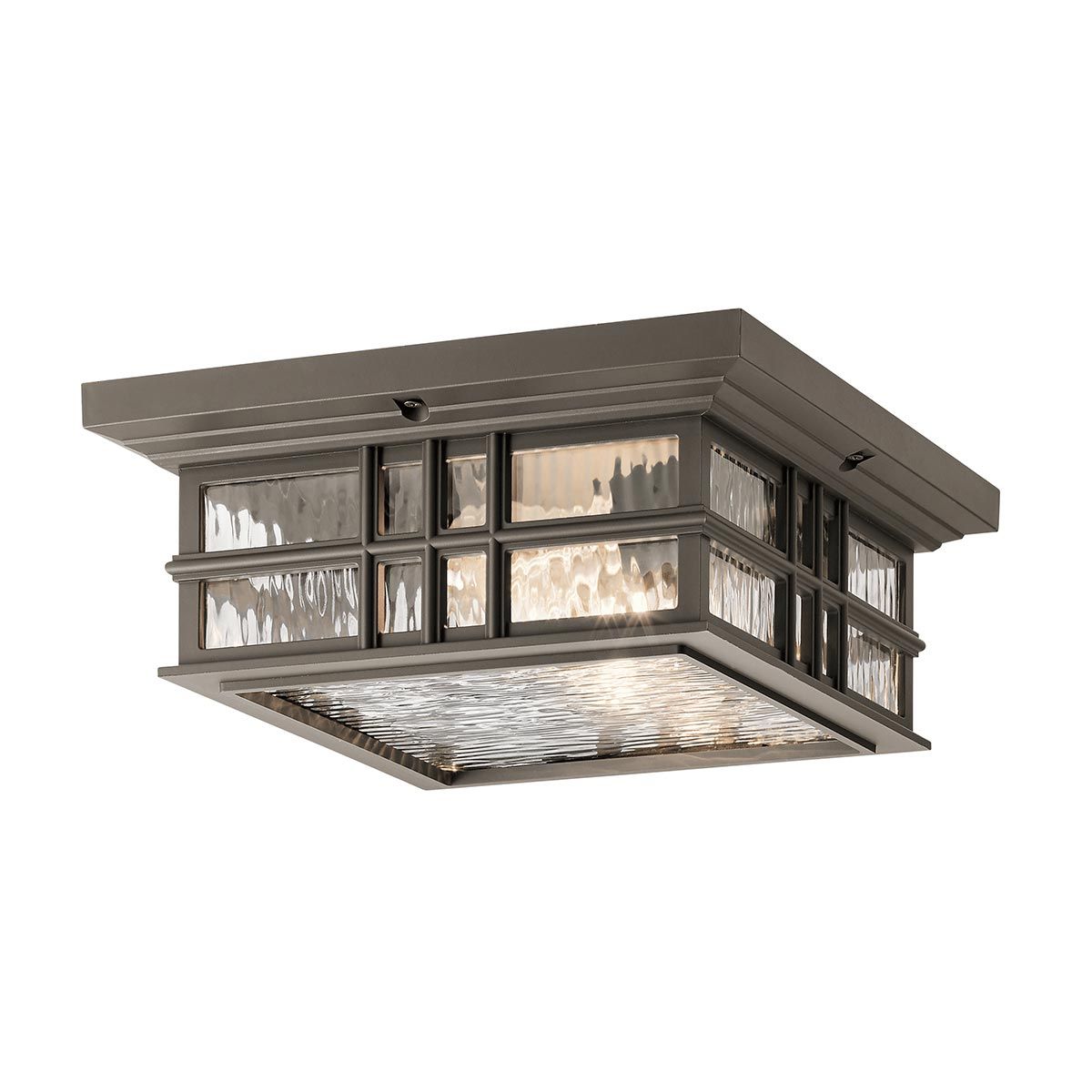 Beacon Square 2 Light Flush Mount Light Olde Bronze - KL-BEACON-SQUARE-F-OZ