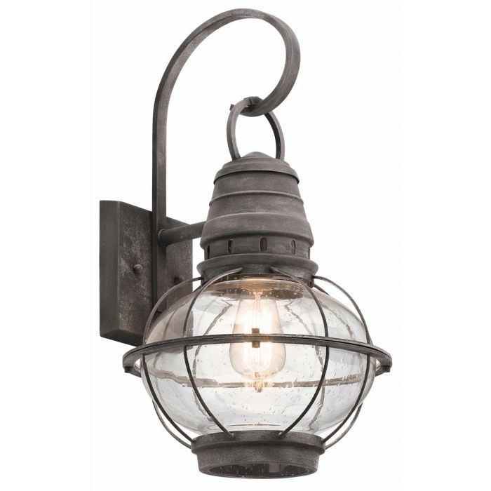 Bridgepoint Light Large Wall Lantern Weathered Zinc - KL-BRIDGEPOINT-L