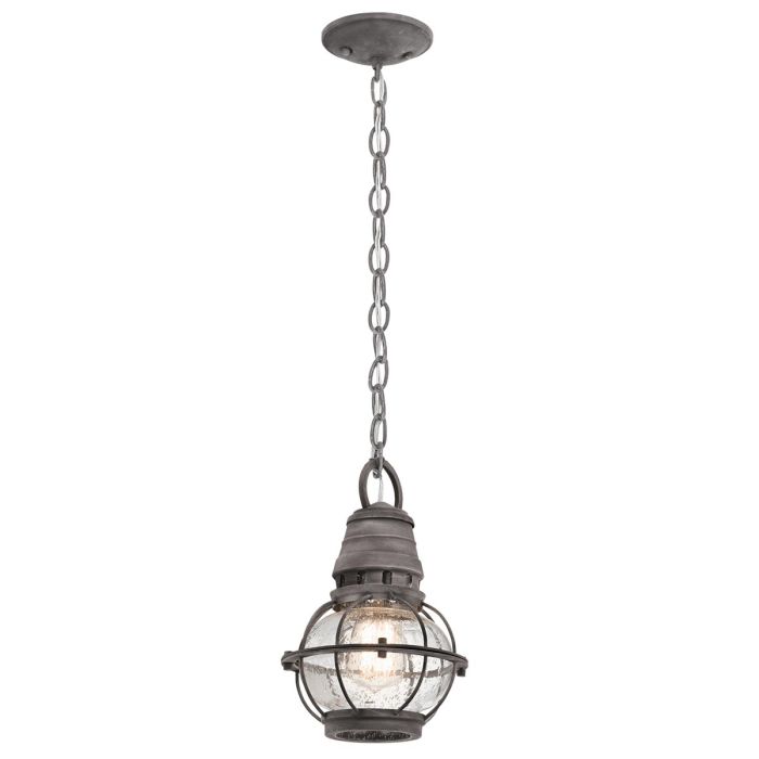 Bridge Point Light Small Chain Lantern Weathered Zinc - KL-BRIDGEPOINT8S