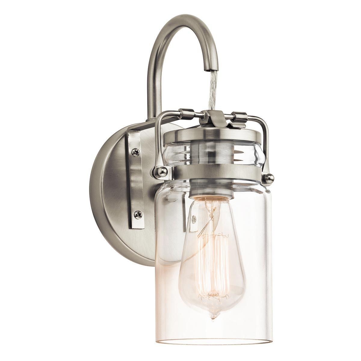 Brinley Wall Light Brushed Nickel - KL-BRINLEY1-NI
