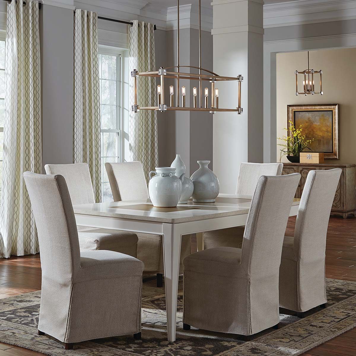 Cayden 6 Light Island Pendant Natural Brass - KL-CAYDEN-ISLE