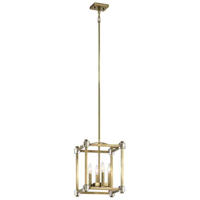 Cayden 4 Light Small Pendant Natural Brass - KL-CAYDEN-P-S