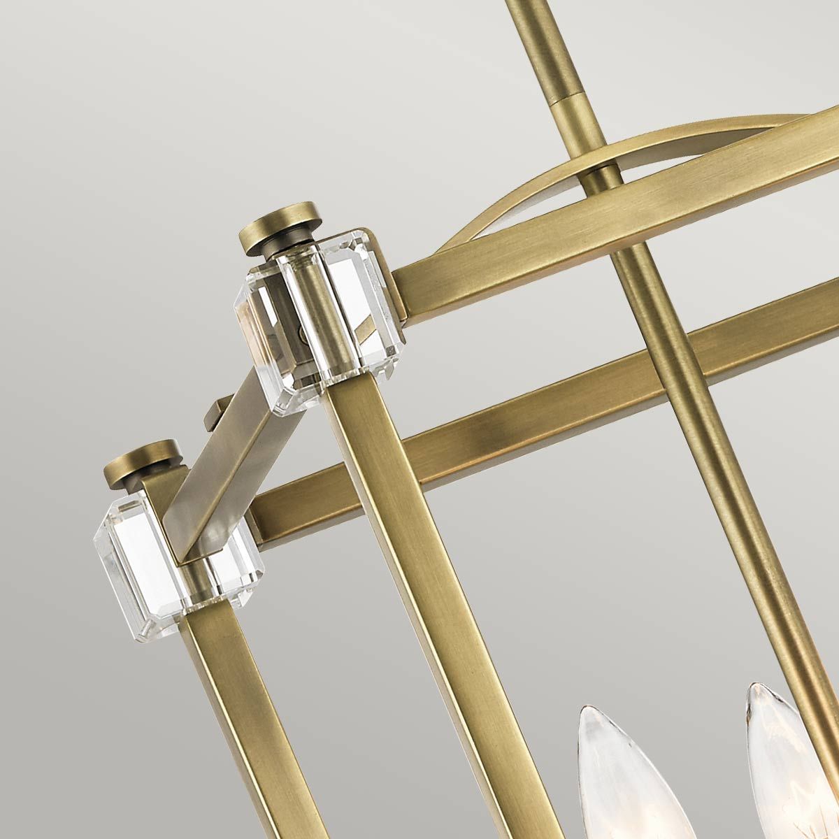 Cayden 4 Light Small Pendant Natural Brass - KL-CAYDEN-P-S