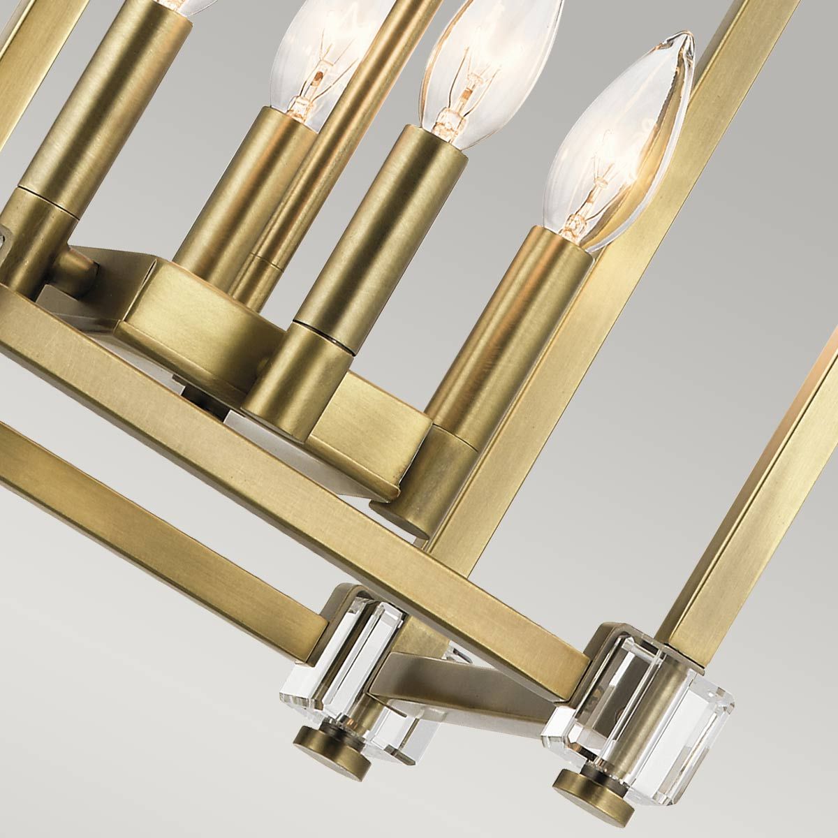 Cayden 4 Light Small Pendant Natural Brass - KL-CAYDEN-P-S