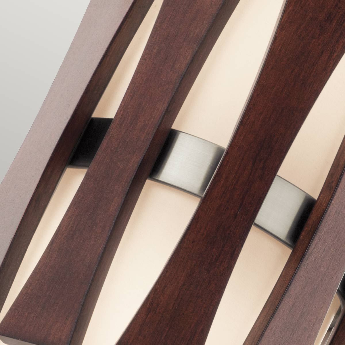 Cirus 2 Light Wall Light Auburn-Stained Wood - KL-CIRUS2
