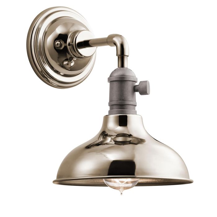 Cobson 1 Light Wall Light Natural Brass - KL-COBSON1-PN