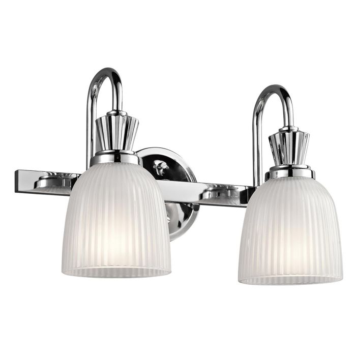 Cora 2 Light Wall Light Polished Chrome - KL-CORA2-BATH