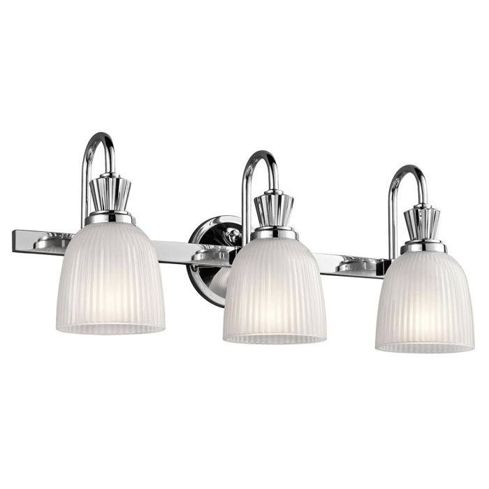 Cora 3 Light Wall Light Polished Chrome - KL-CORA3-BATH