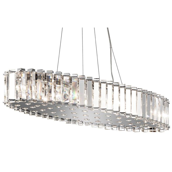 Crystal Skye 12 Light Island Pendant Chrome - KL-CRYSTAL-SKYE-I-L